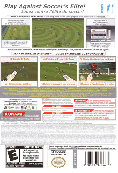 Pro Evolution Soccer 2008 – Nintendo Wii (Wii) soccer football sports simulation video game back of case
