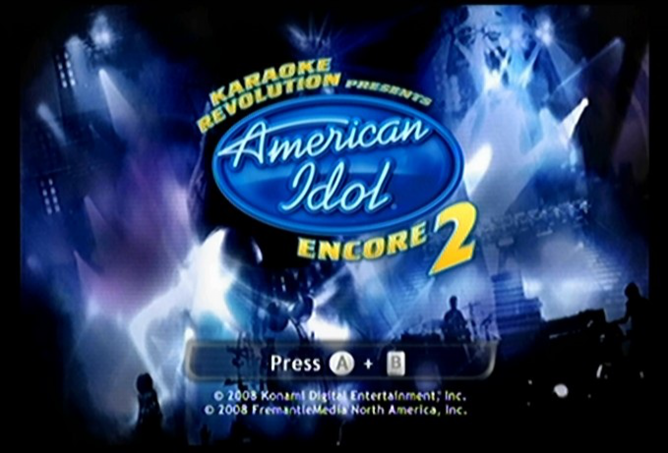 Karaoke Revolution: American Idol Encore 2 – Nintendo Wii (Wii) karaoke rhythm music video game title screen