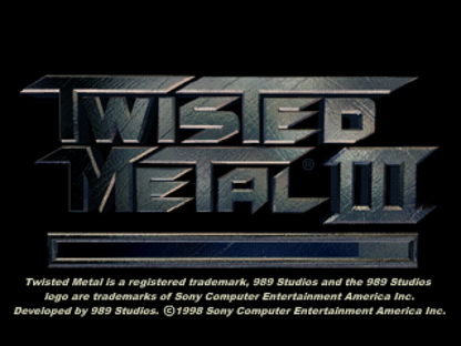 Twisted Metal III [Greatest Hits] loading screen for PlayStation 1 (PS1) video game 