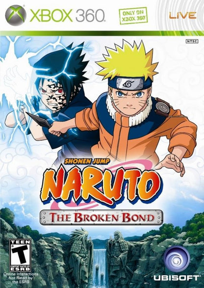 Naruto: The Broken Bond cover art for Xbox 360 (X360) action-adventure fighting video game