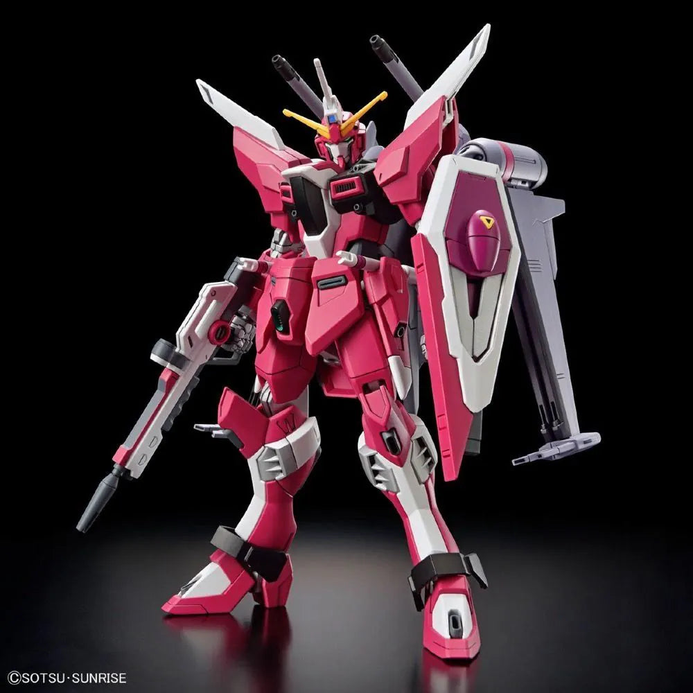 Gundam HG Infinite Justice Gundam Model Kit featuring High Grade Gunpla construction detailed mechanical design articulated poseable model snap together assembly color accurate parts action ready display and collectible anime model building appeal front