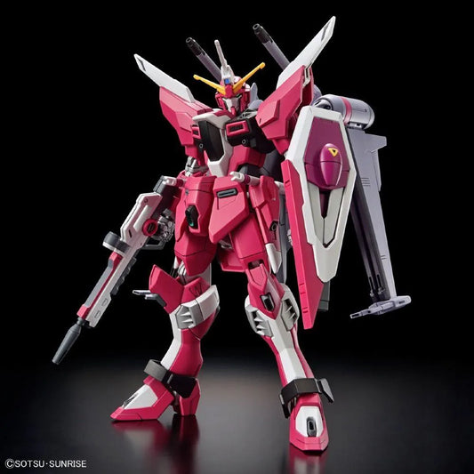 Gundam HG Infinite Justice Gundam Model Kit featuring High Grade Gunpla construction detailed mechanical design articulated poseable model snap together assembly color accurate parts action ready display and collectible anime model building appeal front