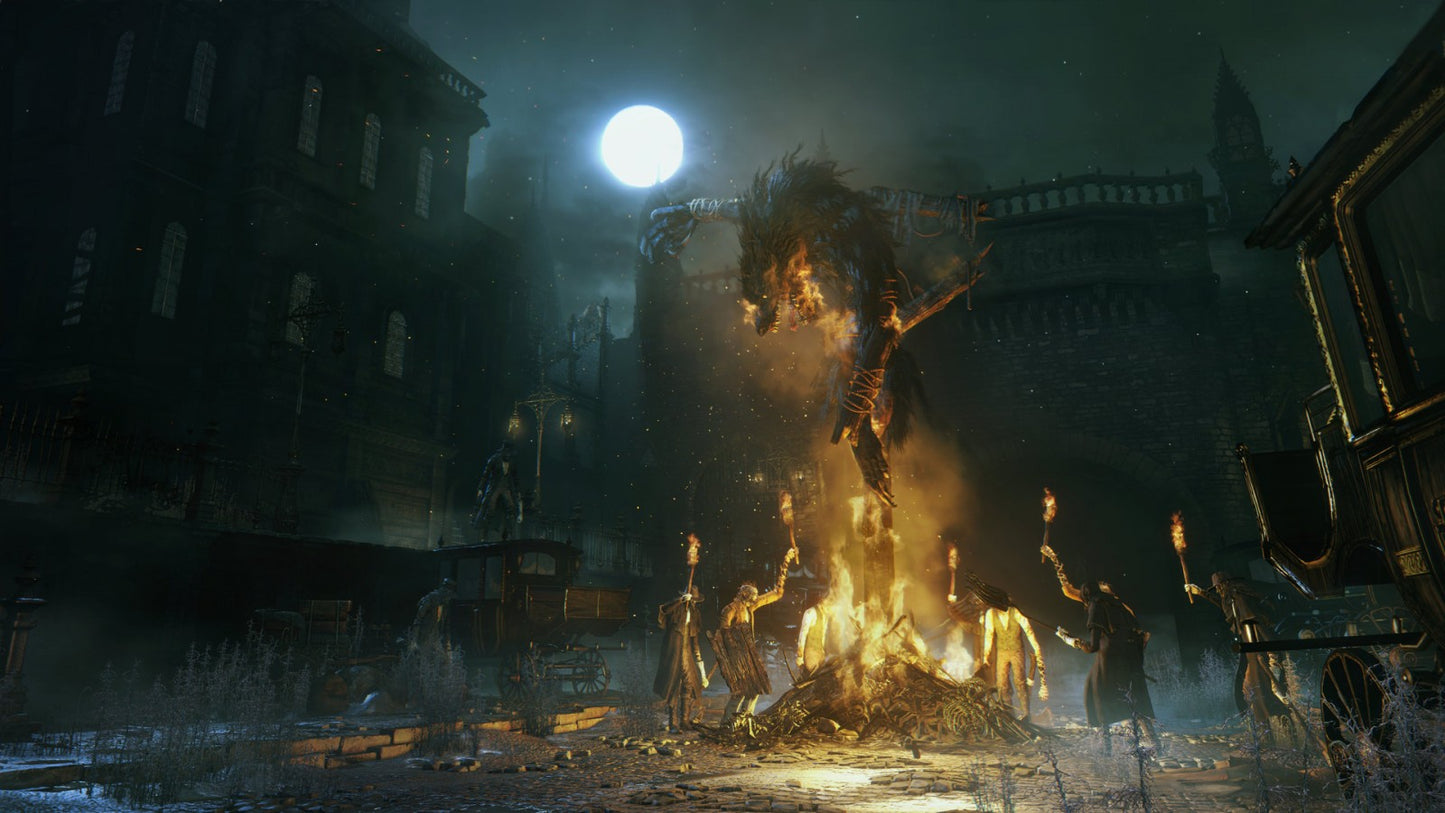 Bloodborne PlayStation 4 game featuring challenging action RPG combat and dark gothic horror exploration gameplay screenshot