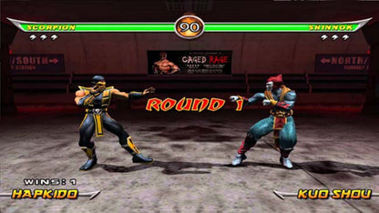 Mortal Kombat Armageddon Nintendo Wii for fighting video game fans featuring intense one on one combat iconic Mortal Kombat characters create a fighter mode brutal finishing moves motion controls arcade and multiplayer battles fantasy martial arts action collectible gaming appeal gameplay 