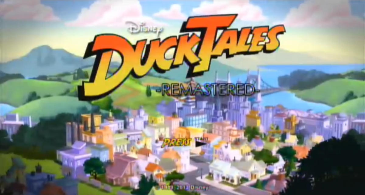 DuckTales Remastered title screen for PlayStation 3 (PS3) video game