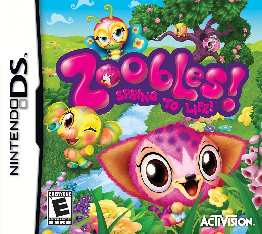 Zoobles! Spring to Life! for Nintendo DS with colorful creature care and interactive adventure theme front cover