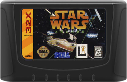 Star Wars Arcade Sega 32X retro video game rail shooter cartridge (1994)