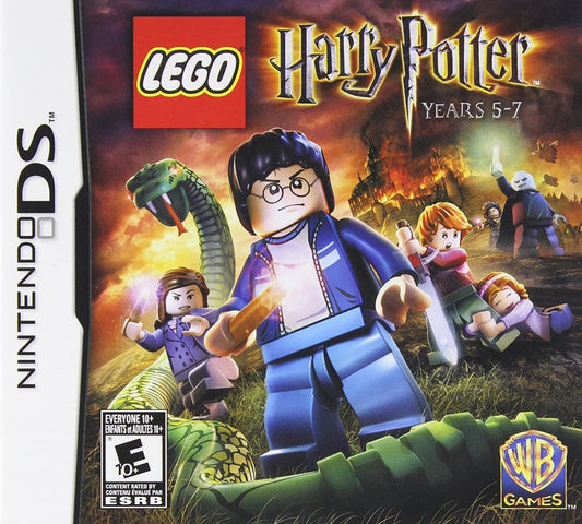 LEGO Harry Potter Years 5-7 Nintendo DS family-friendly adventure game with spellcasting puzzle solving and levels based on the later films front cover