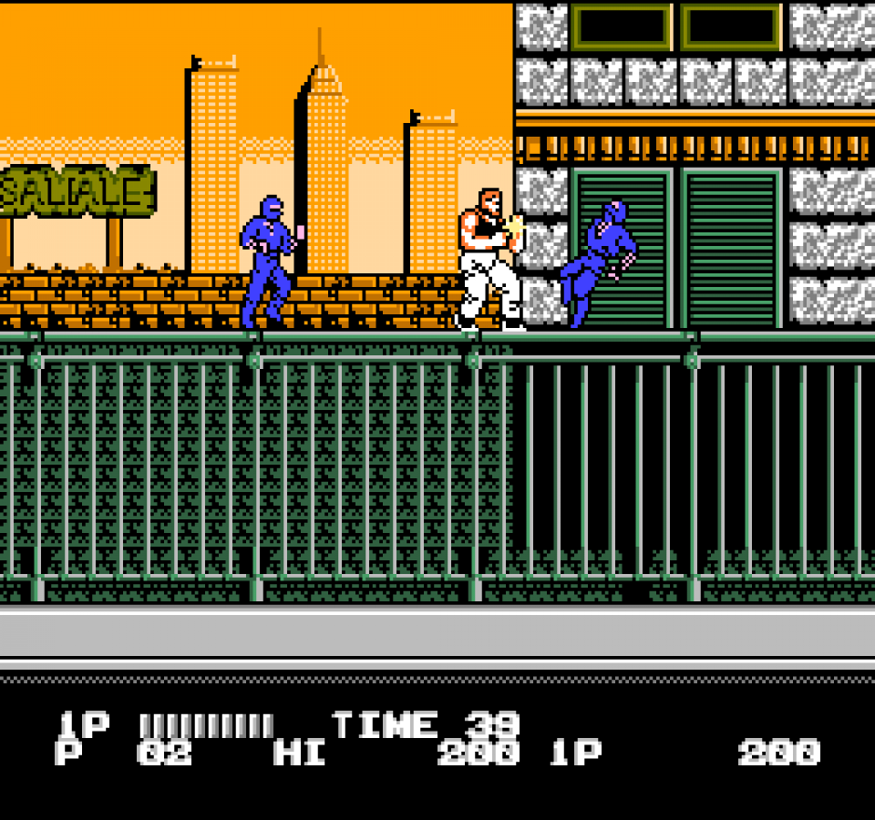 Bad Dudes retro NES video game Bad Dudes side scrolling beat em up action combat arcade style fighting cooperative gameplay classic console title Nintendo Entertainment System release gameplay