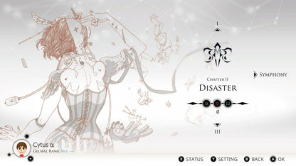 Cytus Alpha for Nintendo Switch with rhythm-music gameplay and stylized futuristic artwork gameplay