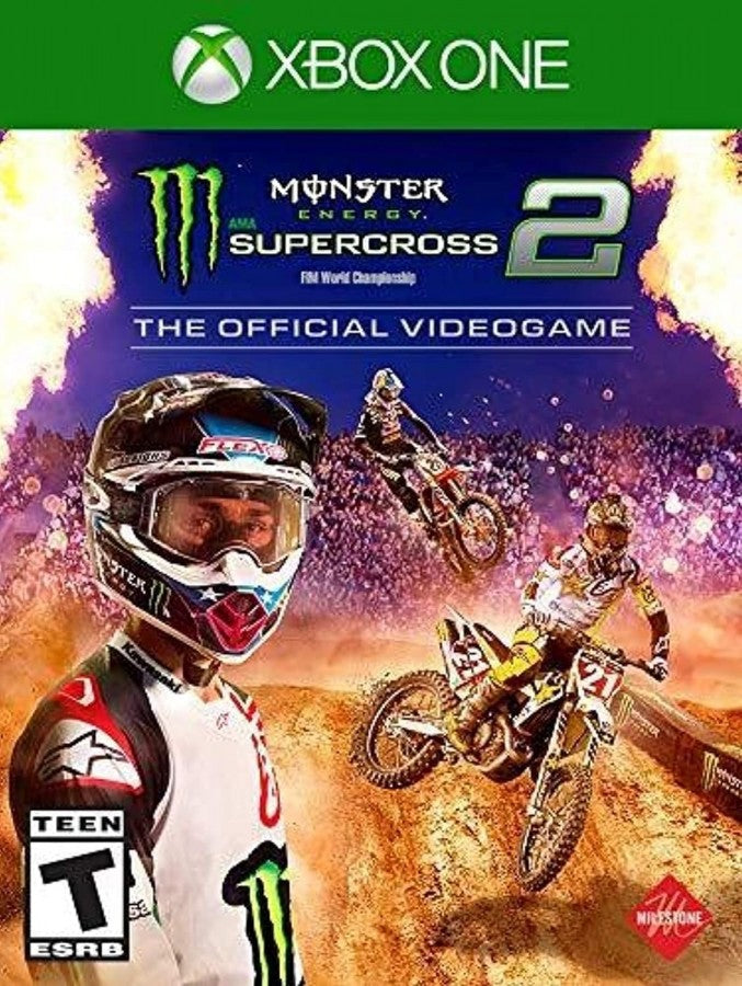 Monster Energy Supercross 2 cover art for Xbox One (XONE) racing video game