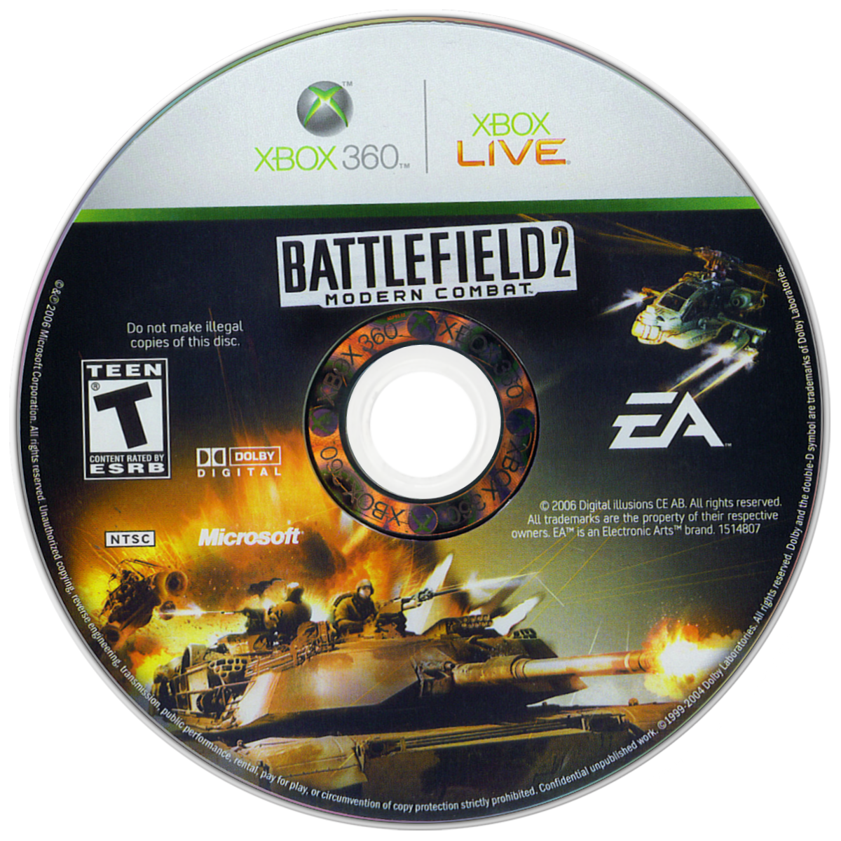 Battlefield 2 Modern Combat Xbox 360 inspired design featuring modern military first person shooter aesthetic large scale battlefield warfare tactical combat vehicles intense firefights squad based action cinematic war gameplay nostalgic HD era presentation disc