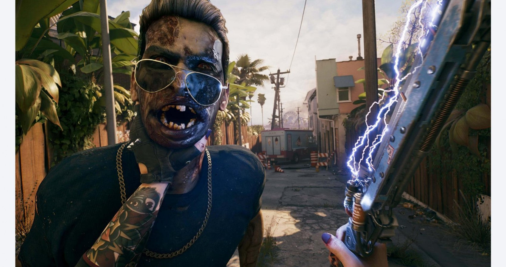 Dead Island 2 PlayStation 4 PS4 for action horror video game fans featuring zombie survival gameplay intense melee combat open world exploration weapon crafting gruesome undead battles character abilities chaotic California setting dark humor and cinematic adventure collectible gaming appeal gameplay