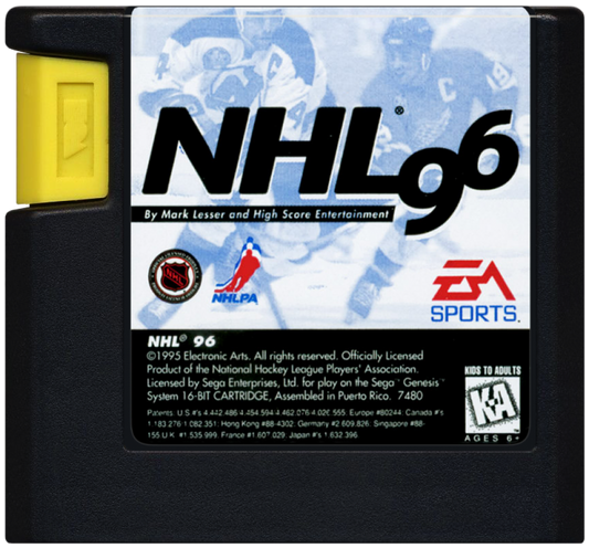 NHL 96 cartridge for Sega Genesis (GEN) video game