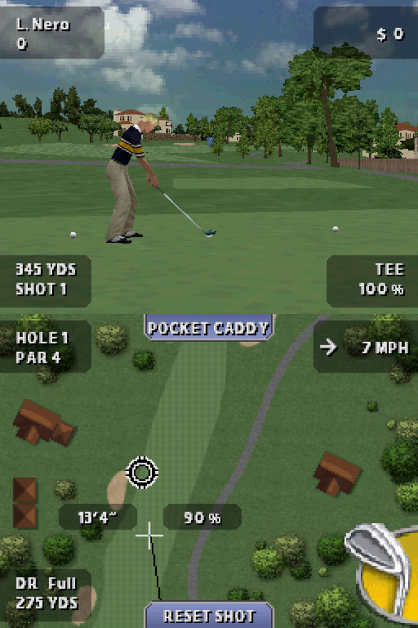 Tiger Woods PGA Tour gameplay for Nintendo DS (DS) video game
