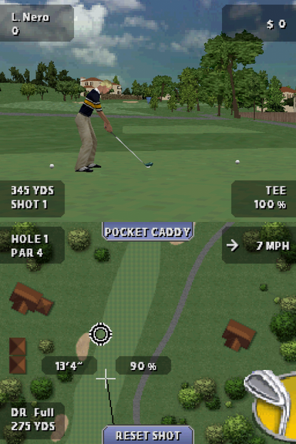 Tiger Woods PGA Tour gameplay for Nintendo DS (DS) video game