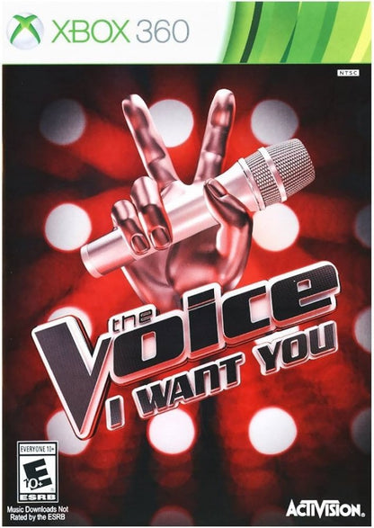 The Voice: I Want You cover art for Xbox 360 (X360) music rhythm karaoke video game