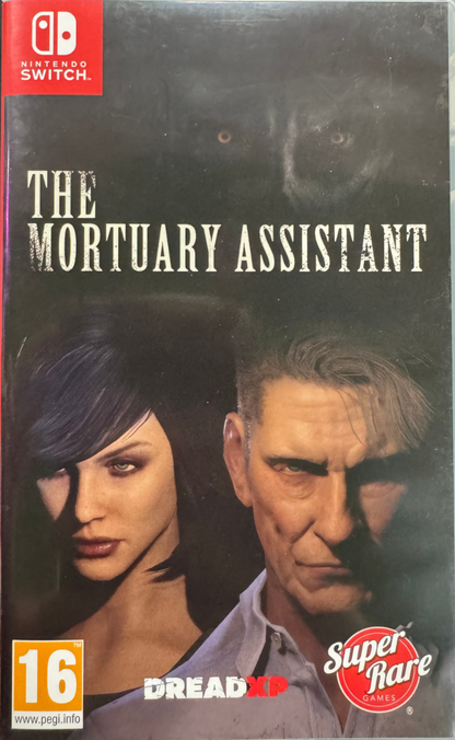 The Mortuary Assistant PAL Import Nintendo Switch NS video game featuring first person survival horror gameplay mortuary embalming tasks paranormal investigations supernatural entities demonic hauntings disturbing discoveries occult rituals atmospheric environments psychological horror jump scares and multiple story outcomes PAL region import edition Nintendo Switch horror gaming retro video game collection collectible gaming appeal cover art