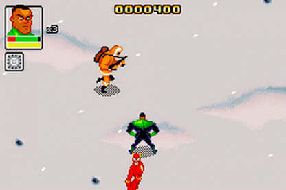 Justice League Chronicles Game Boy Advance GBA for retro video game enthusiasts featuring superhero action gameplay iconic DC heroes cooperative combat missions side scrolling adventure mechanics comic book inspired challenges fast paced handheld gaming action and collectible gaming appeal gameplay 