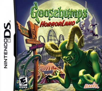 Goosebumps: Horrorland cover art for Nintendo DS (DS) horror adventure video game
