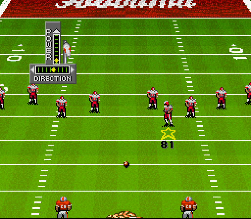 Bill Walsh College Football gameplay image for Super Nintendo Entertainment System SNES retro video game
