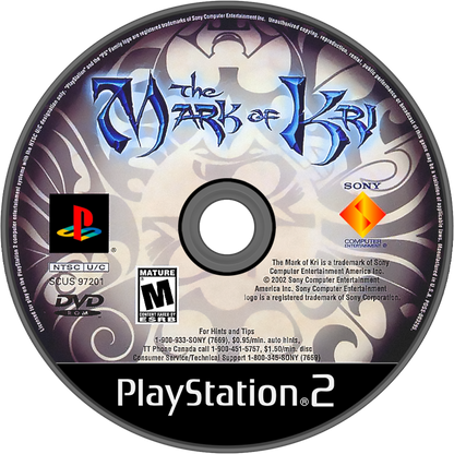 The Mark of Kri disc art for PlayStation 2 (PS2) video game