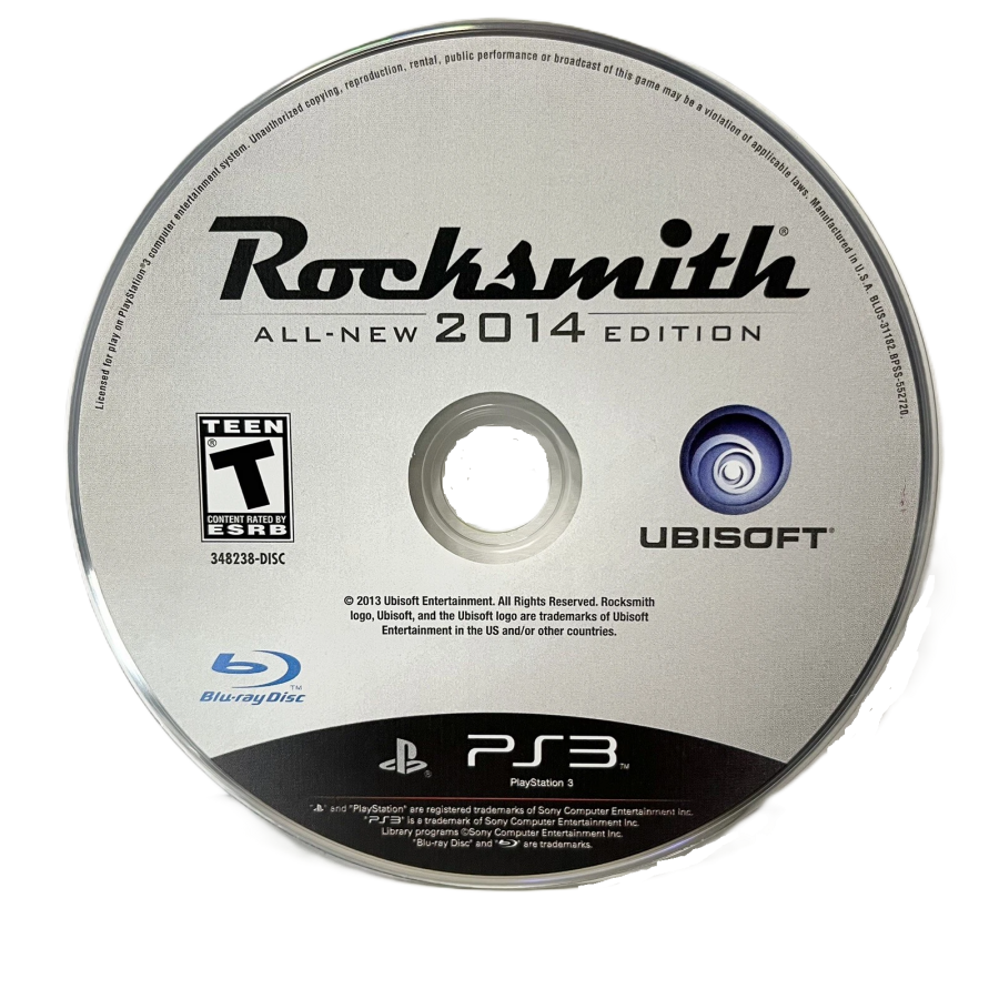 Rocksmith 2014 disc art for PlayStation 3 (PS3) video game