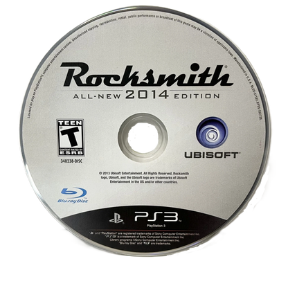 Rocksmith 2014 disc art for PlayStation 3 (PS3) video game