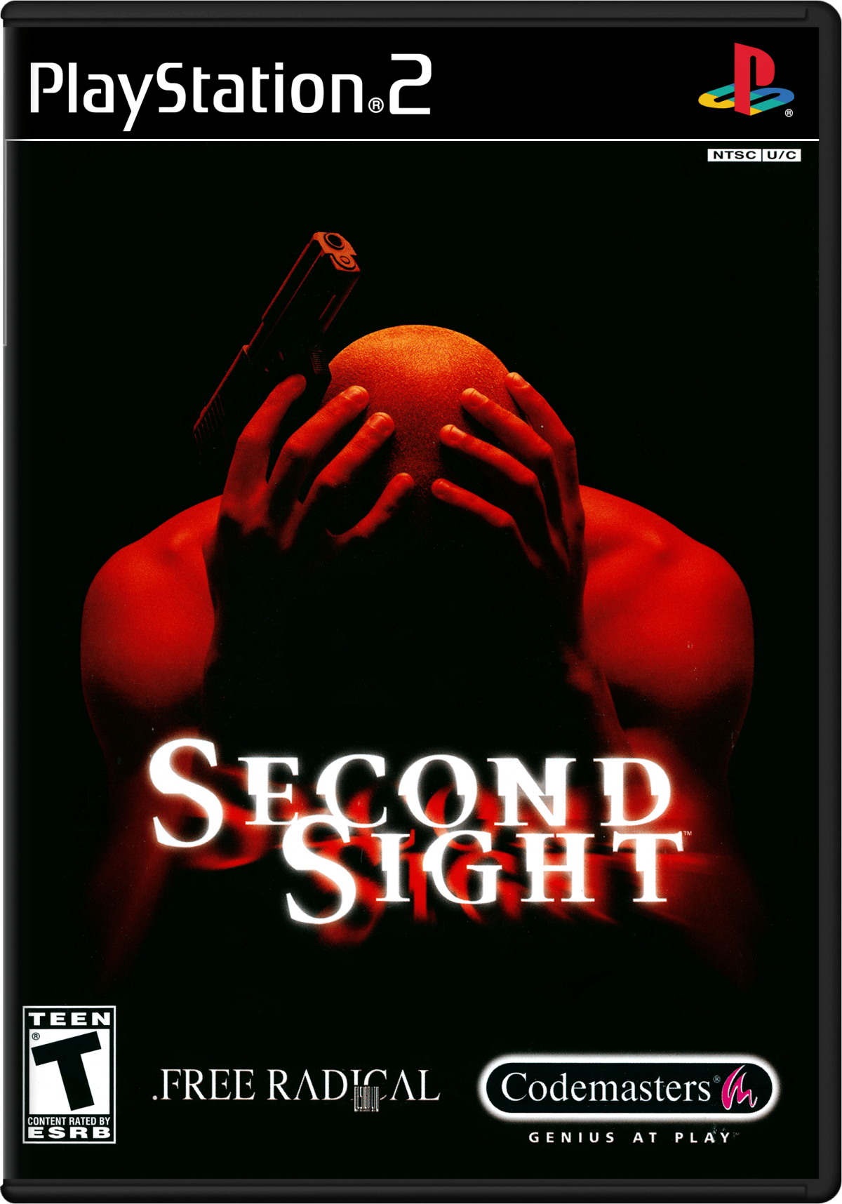 Second Sight PS2 Sony PlayStation 2 action adventure game psychological thriller psychic powers telekinesis stealth combat third person shooting time manipulation story driven sci fi conspiracy gameplay retro gaming PlayStation 2 software video game title cover art
