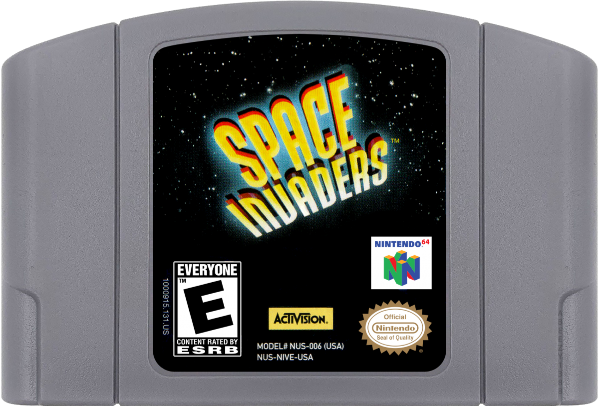 Space Invaders cartridge for Nintendo 64 (N64) video game