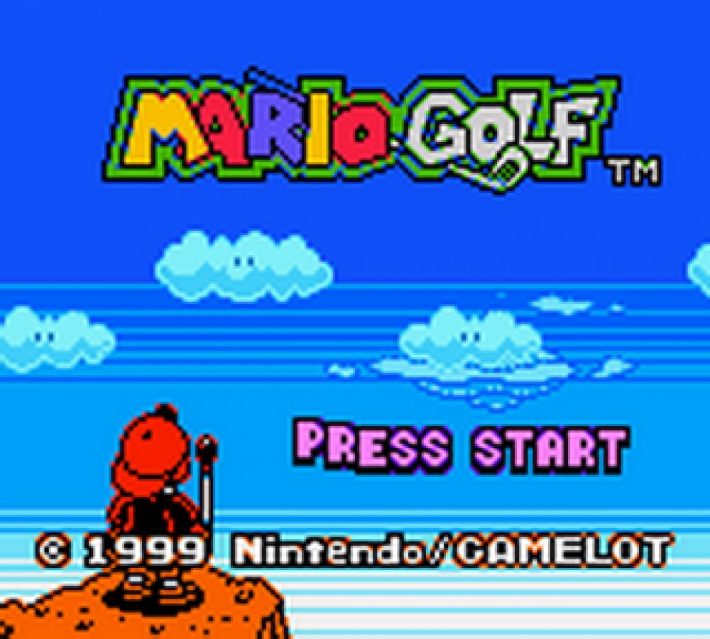 Mario Golf Game Boy Color sports golf video game title screen