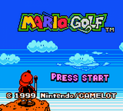 Mario Golf Game Boy Color sports golf video game title screen