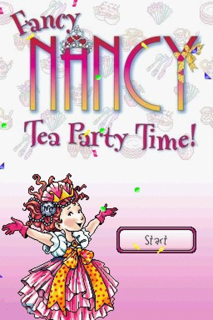 Fancy Nancy: Tea Party Time – Nintendo DS: Charming mini-games and creative activities based on the beloved Fancy Nancy series for young players main menu