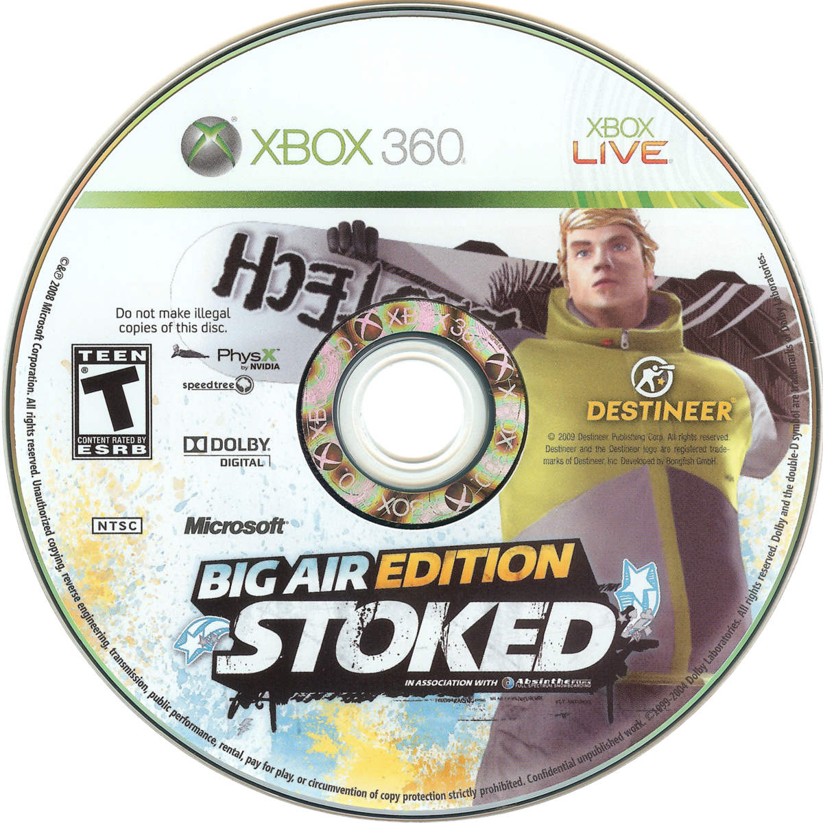 Stoked Big Air Edition Xbox 360 X360 video game featuring snowboarding sports gameplay extreme mountain riding freestyle tricks aerial jumps big air competitions snowboard customization mountain exploration challenging courses professional snowboarders trick combinations and Big Air Edition bonus content classic Xbox 360 snowboarding action retro video game collection collectible gaming appeal disc
