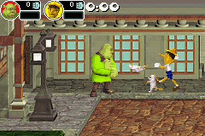 Game Boy Advance Shrek Super Slam fighting game gameplay