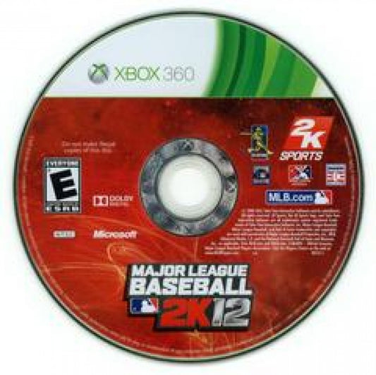 Major League Baseball 2K12 disc for Xbox 360 (X360) sports baseball video game 