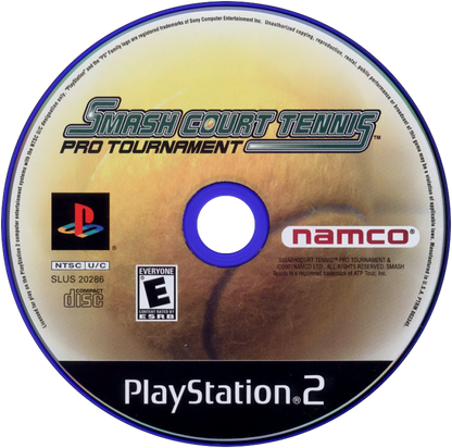 Smash Court Tennis Pro Tournament – PlayStation 2 (PS2) video game disc, tennis sports game.