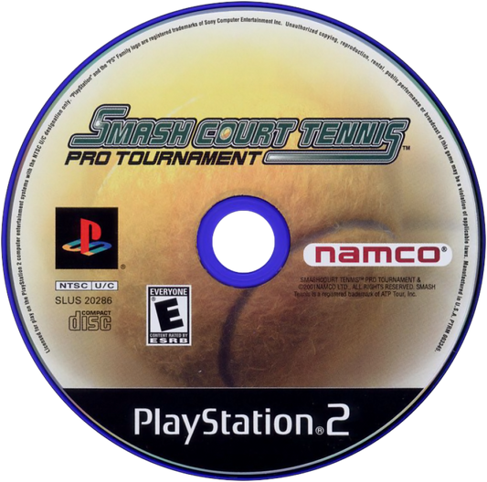 Smash Court Tennis Pro Tournament – PlayStation 2 (PS2) video game disc, tennis sports game.