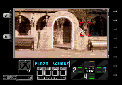 Ground Zero Texas Sega CD FMV light gun action video game featuring live-action Western-themed shootouts fast-paced gunfights enemy outlaws first-person shooting gameplay branching action scenes challenging missions and classic Sega CD gameplay collectible retro gaming appeal gameplay