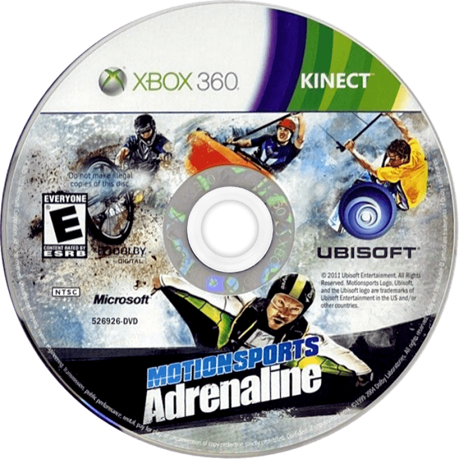 MotionSports: Adrenaline disc for Xbox 360 (X360) motion-controlled extreme sports video game