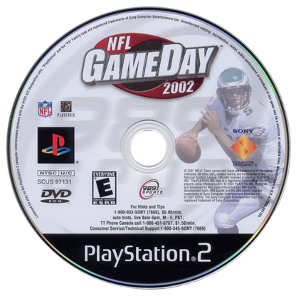 NFL GameDay 2002 – PlayStation 2 (PS2) American football sports video game disc
