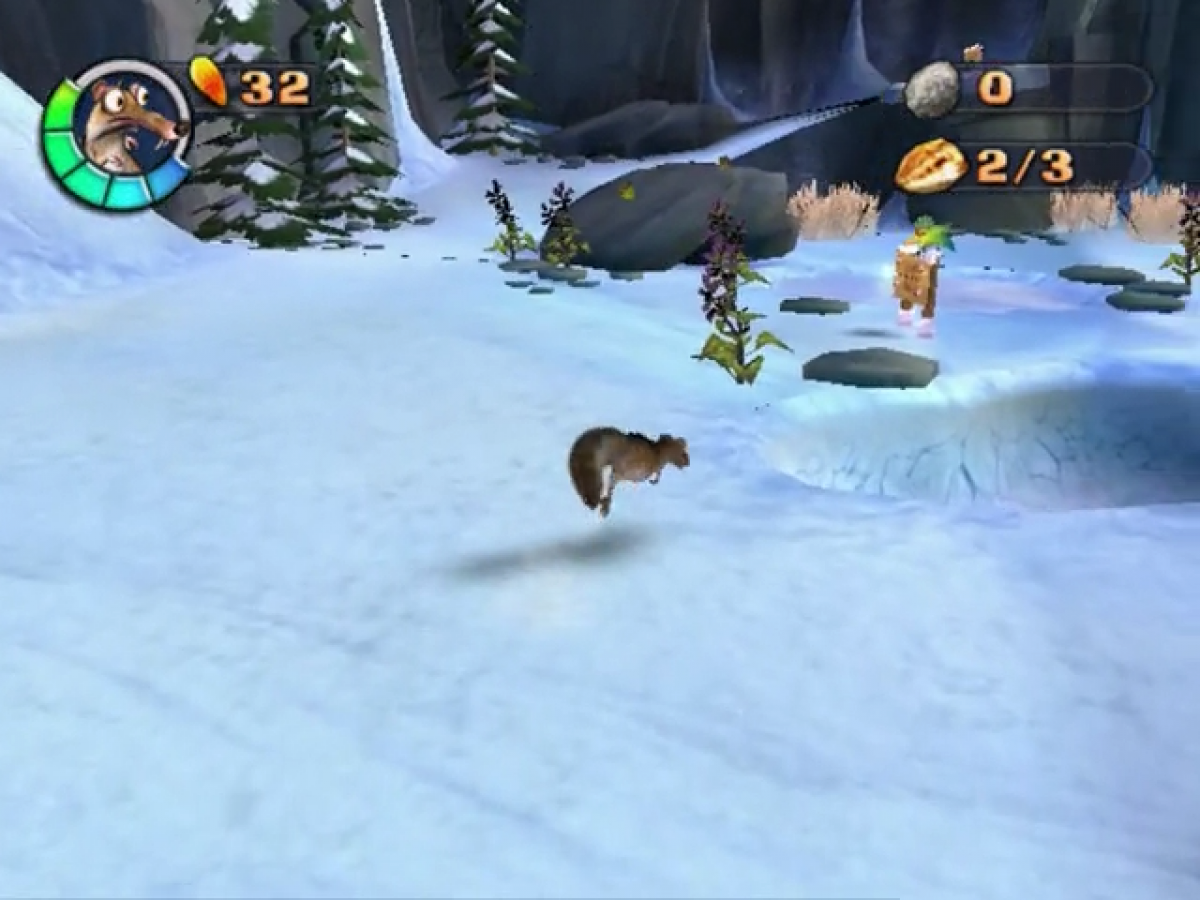 Ice Age 2 The Meltdown GameCube GC video game, action adventure, platformer gameplay, animated movie tie-in, family-friendly, Nintendo GameCube title gameplay screenshot