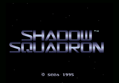 Shadow Squadron Sega 32X retro video game space combat shooter title screen (1995)