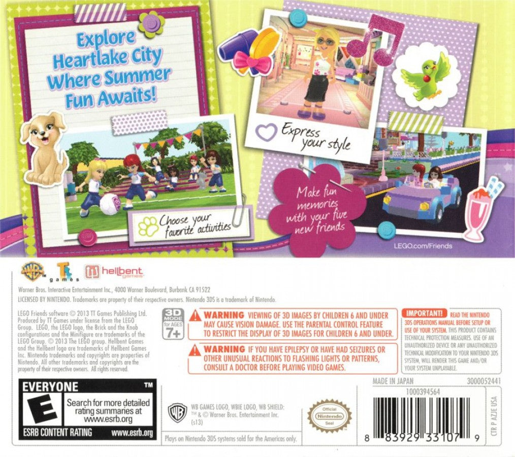 LEGO Friends gameplay for Nintendo 3DS (3DS) life simulation video game