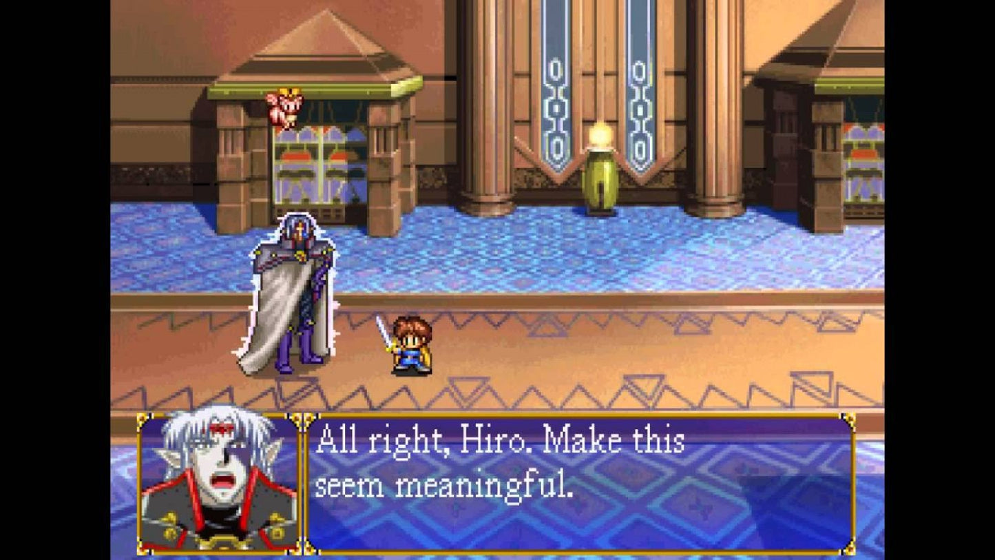 Lunar Eternal Blue Sega CD JRPG role playing game anime style fantasy adventure Working Designs turn based combat story driven sequel classic RPG cutscenes voice acting retro gaming Sega CD software video game title gameplay