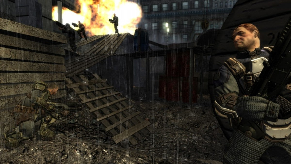 TimeShift PlayStation 3 PS3 retro video game first person shooter featuring time manipulation abilities futuristic combat challenging missions strategic action gameplay enemies and environments classic PS3 gaming experience collectible game collection appeal gameplay