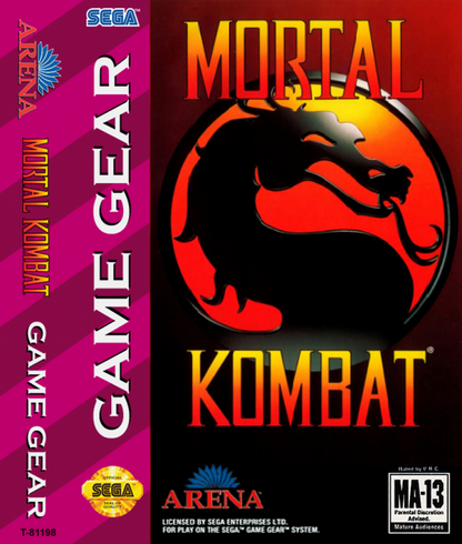 Mortal Kombat cover art for Sega Game Gear (GG) video game