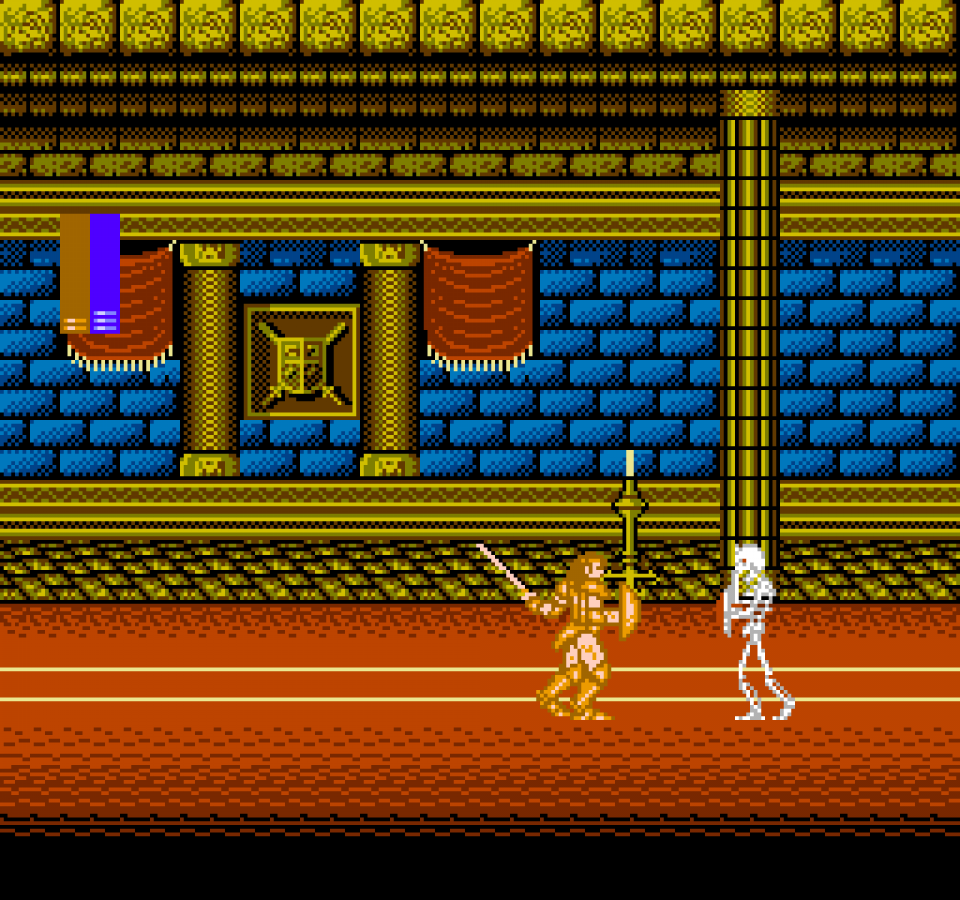 Castle of Dragon Nintendo Entertainment System NES video game featuring medieval action gameplay knight combat sword fighting castle exploration enemy battles challenging stages fantasy adventure and classic 8 bit gameplay retro video game collection collectible gaming appeal gameplay