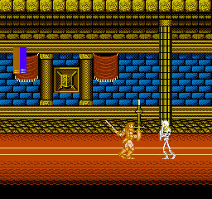 Castle of Dragon Nintendo Entertainment System NES video game featuring medieval action gameplay knight combat sword fighting castle exploration enemy battles challenging stages fantasy adventure and classic 8 bit gameplay retro video game collection collectible gaming appeal gameplay