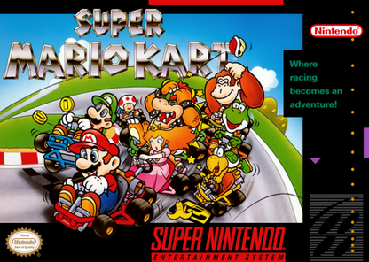 Super Mario Kart cover art for Super Nintendo Entertainment System (SNES) video game